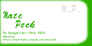 mate peck business card